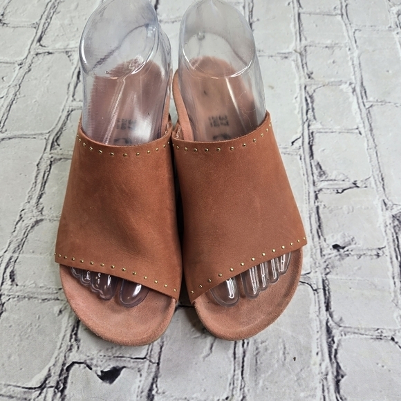 Papillio Birkenstock Namica Rivet nubuck wedge open toe slides sandals - Picture 8 of 10